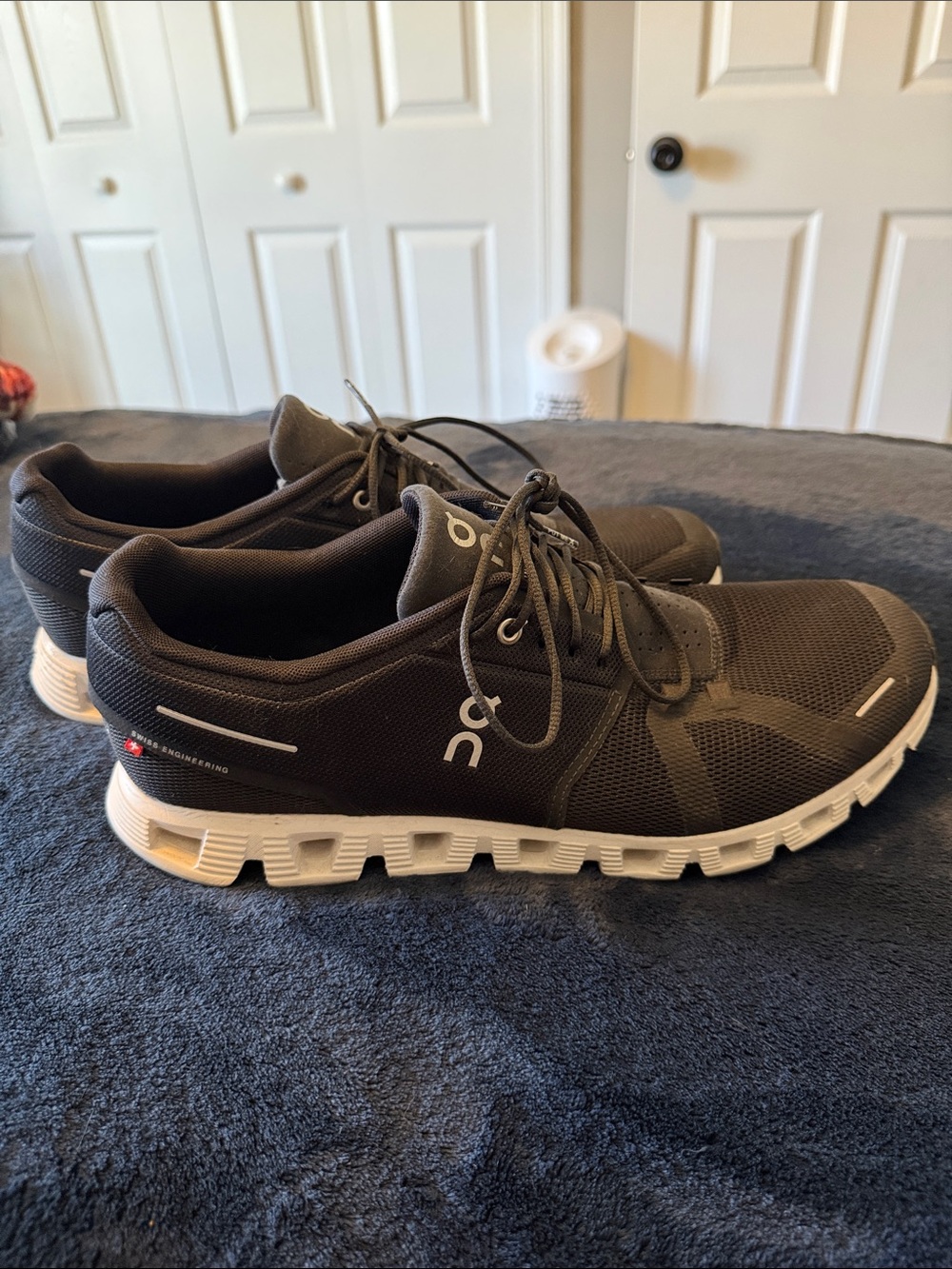 On Running Men's Cloud Sneakers in Black and White